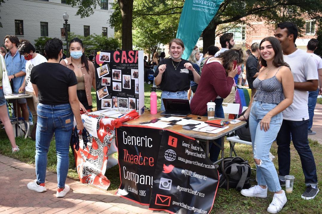 Table at a student org fair