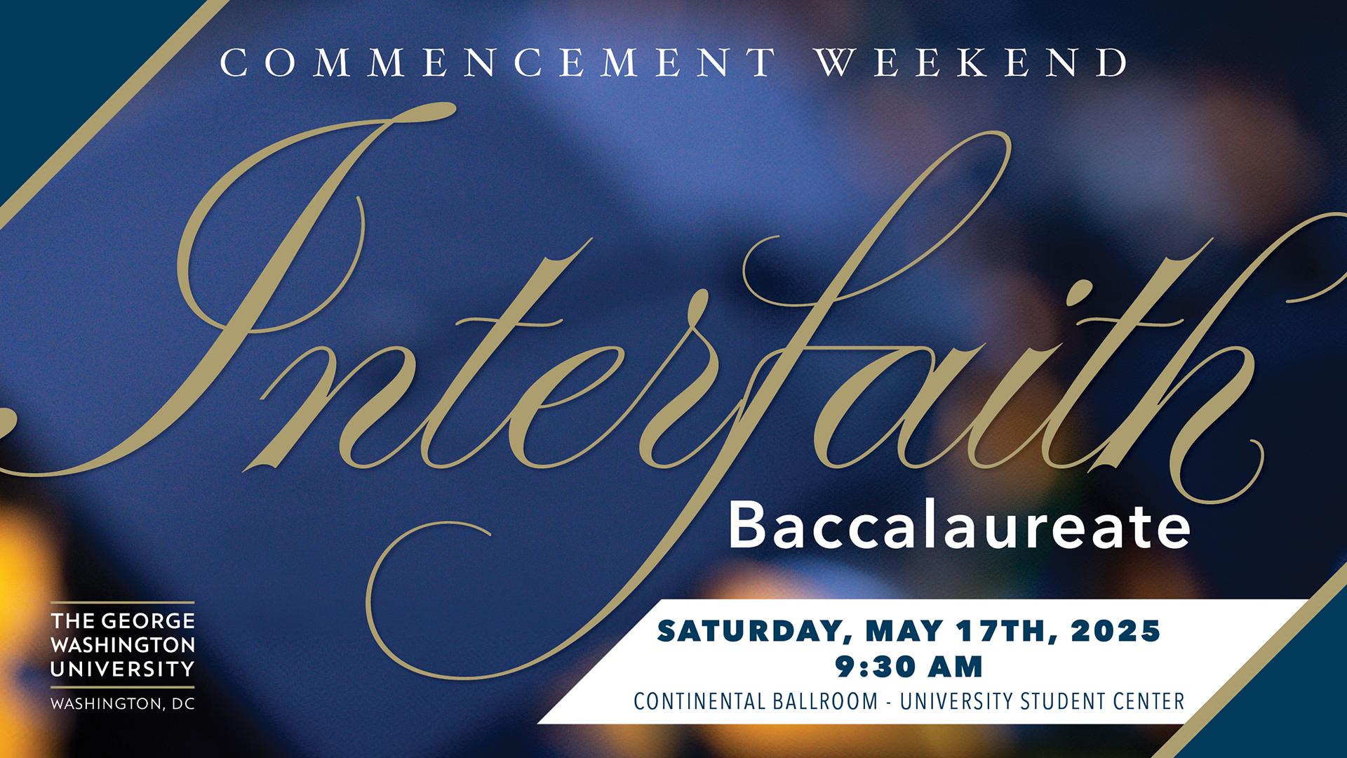 Banner for the 2025 Interfaith Baccalaureate